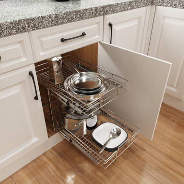 Swing Right Blind Corner Kitchen Cabinet Pull Out Organizer for 36