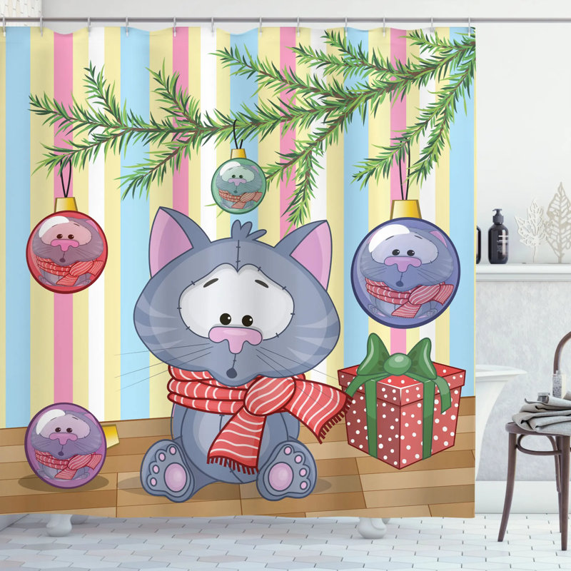 Rideau de douche Christmas, H 75 po x l 69 po