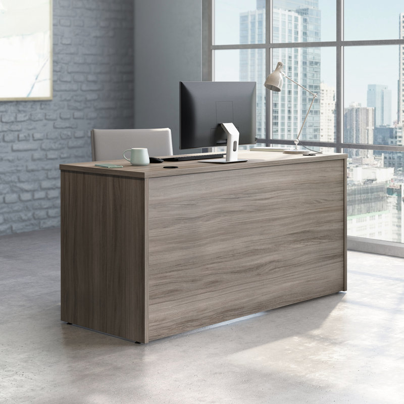 Bureau 60 po x 24 po, bois d'ingénierie, 1 pièce, bureau, brun, 29.29" H x 59.06" W x 23.47" D