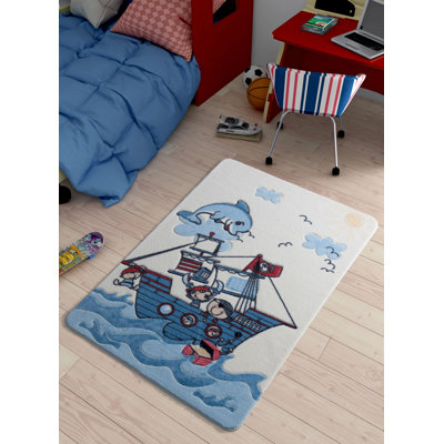 Guernon Purple/White/Blue Rug