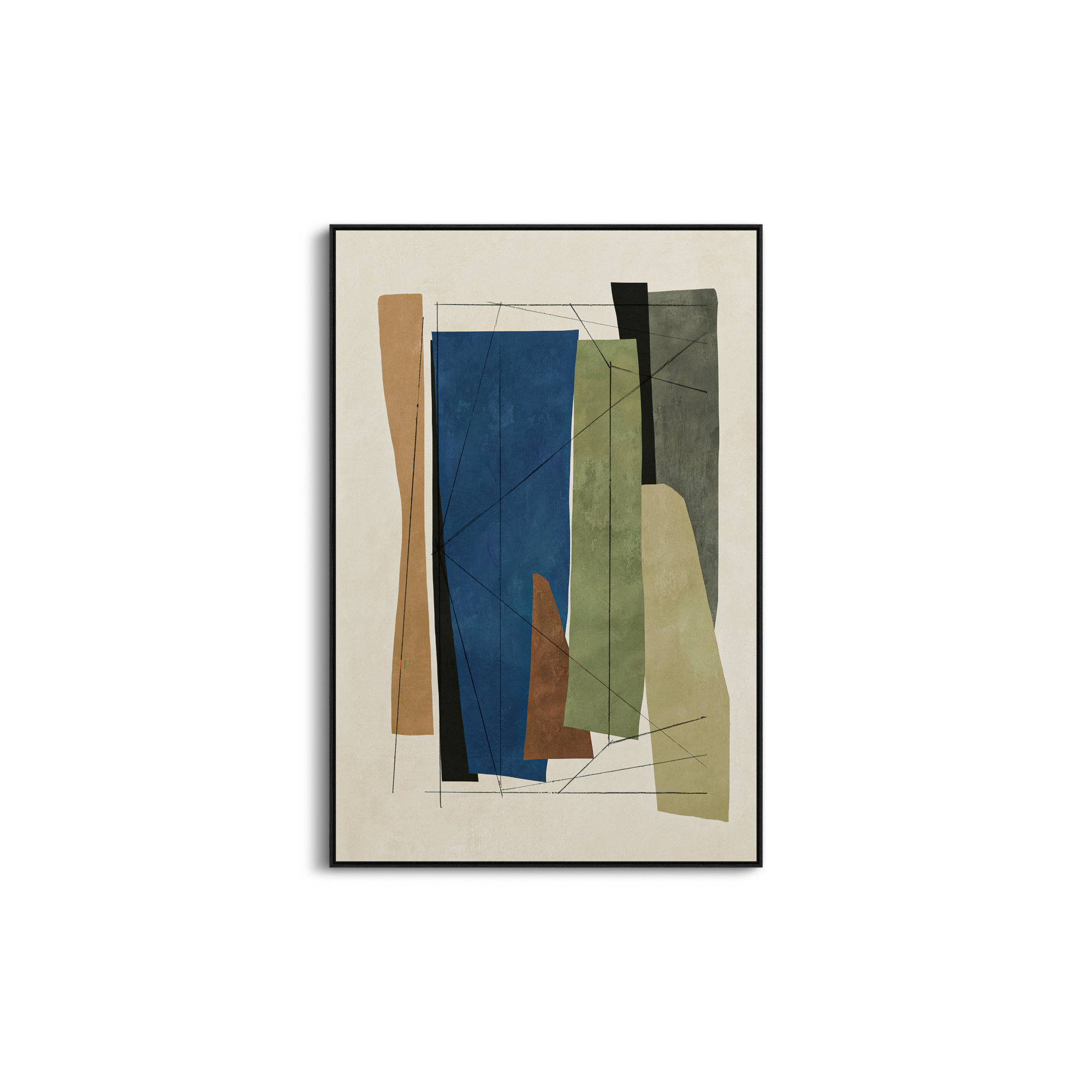 Sync I by Tom Reeves, 61.5" H x 41.5" W x 2" D, Espresso Framed