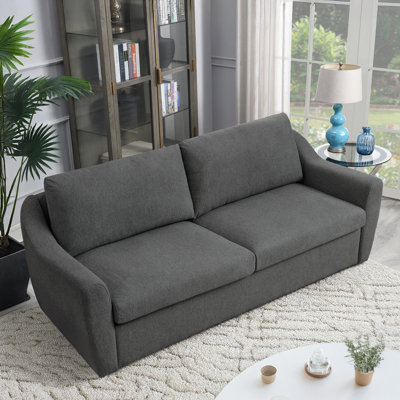 Queen Size Pull Out Sofa Bed, Convertible Sleeper Sofa Couch With Pullout Bed, 2 In 1 Sofa Bed Couch With Memory Foam Mattress For Living Room Office, Space-Saving