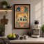 Golden Elephant Under Sun Art Deco - Print-136796073-136796072