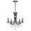 Vesca 5 Light 23in x 20in Chandelier in Ferro Black with Clear Heritage Handcut Crystals