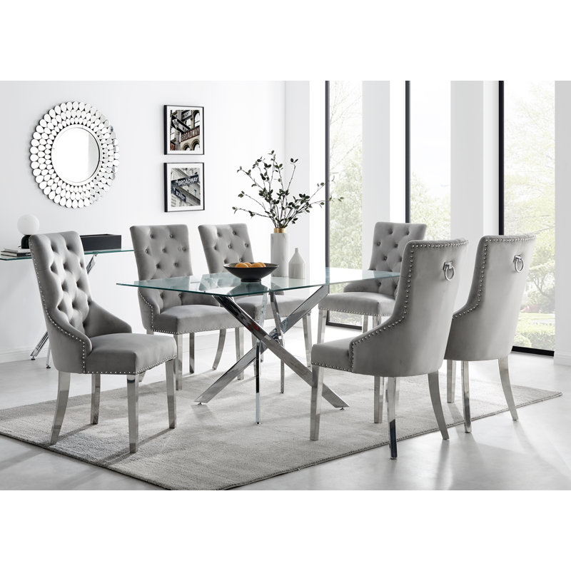 6 - Person Dining Set, Grey
