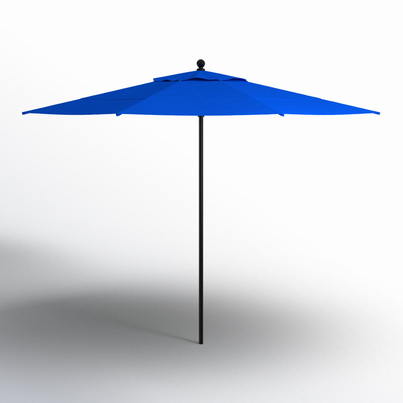 Parasol de marché 11 pi Freesia, Pierre noire, Toile bleu marine Sunbrella®
