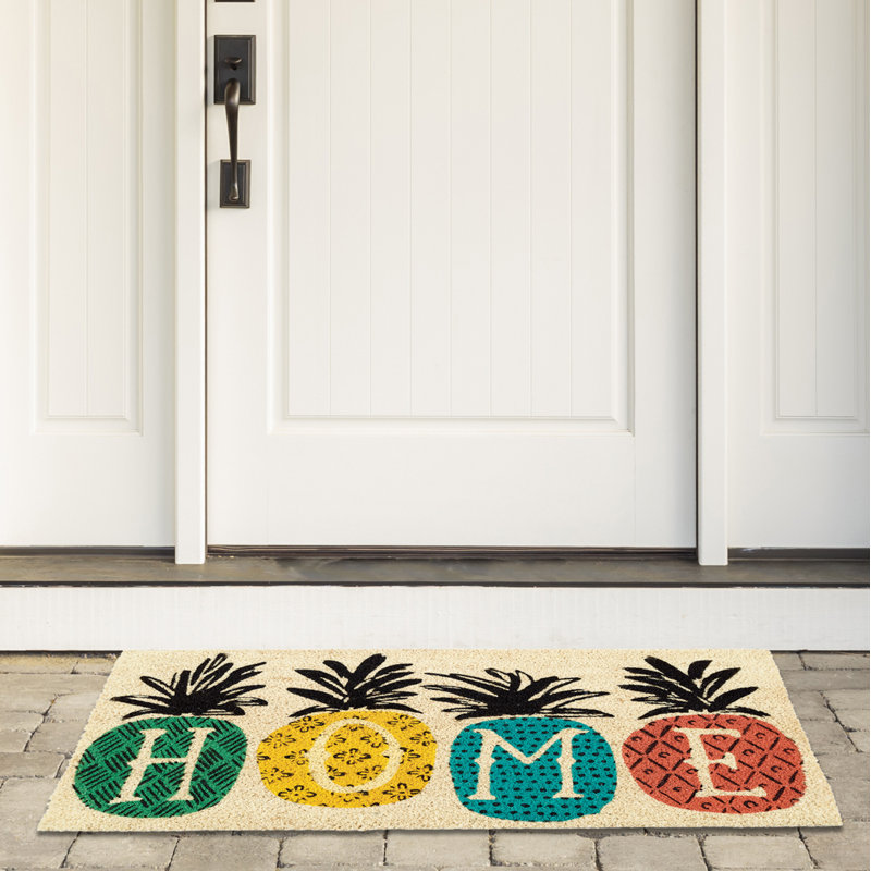 Pineapple Coir Outdoor Doormat, 18x30 Inches