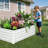 Metal Raised Garden Bed - Rectangular Planter Box for Vegetables and Flowers-1250858073-1250858085
