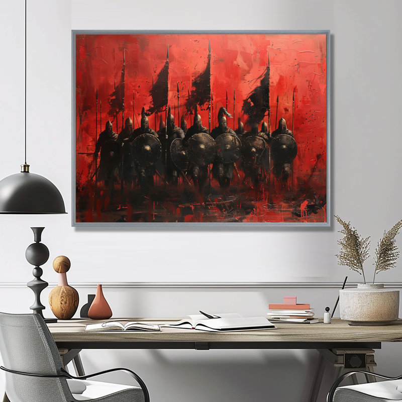 Yemina - art mural armée, Toile argentée avec cadre flottant, H 34 po x l 44 po x P 1,5 po