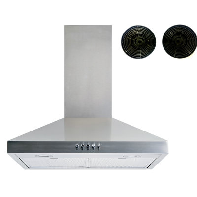 Hotte murale convertible 36 pouces 400 CFM en acier inoxydable avec filtre inclus