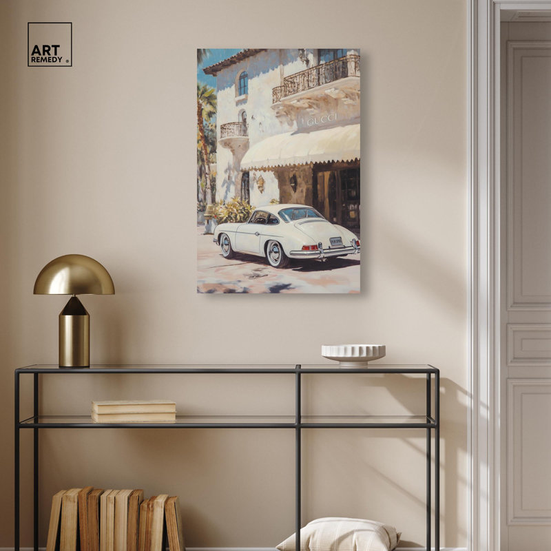 «Light Palm Hotel», reproduction d'art sur toile par Glam Art Remedy, Toile tendue avec châssis, H 30 po x l 20 po