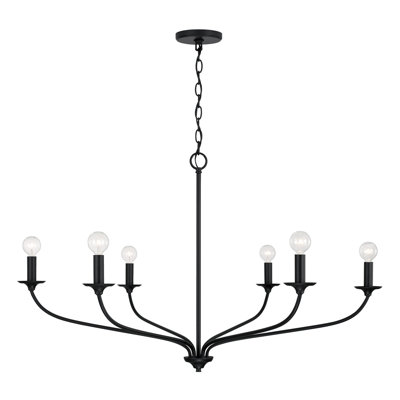 Lustre classique à 6 lumières de style bougie 