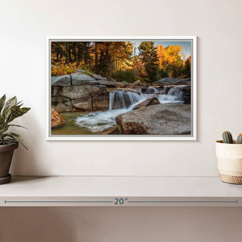 Mont Washington, été indien, Cadre flottant blanc, 13 po x 9 po
