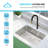 KBFmore Double Bowl Tight Radius Stainless Steel Kitchen Sink Only-89710347-89710346