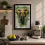 Golden Elephant Portrait Boho - Wrapped Canvas-149034019-149034042