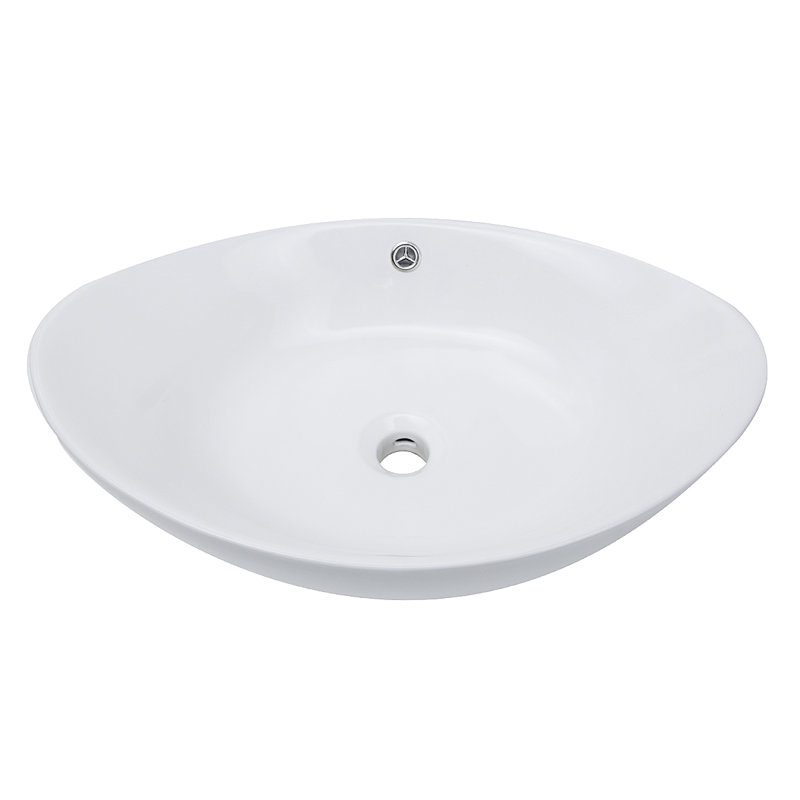 Nantucket Sinks Brant Point 15.25 " Vitreous China Specialty Bathroom Sink and Overflow Hole, White