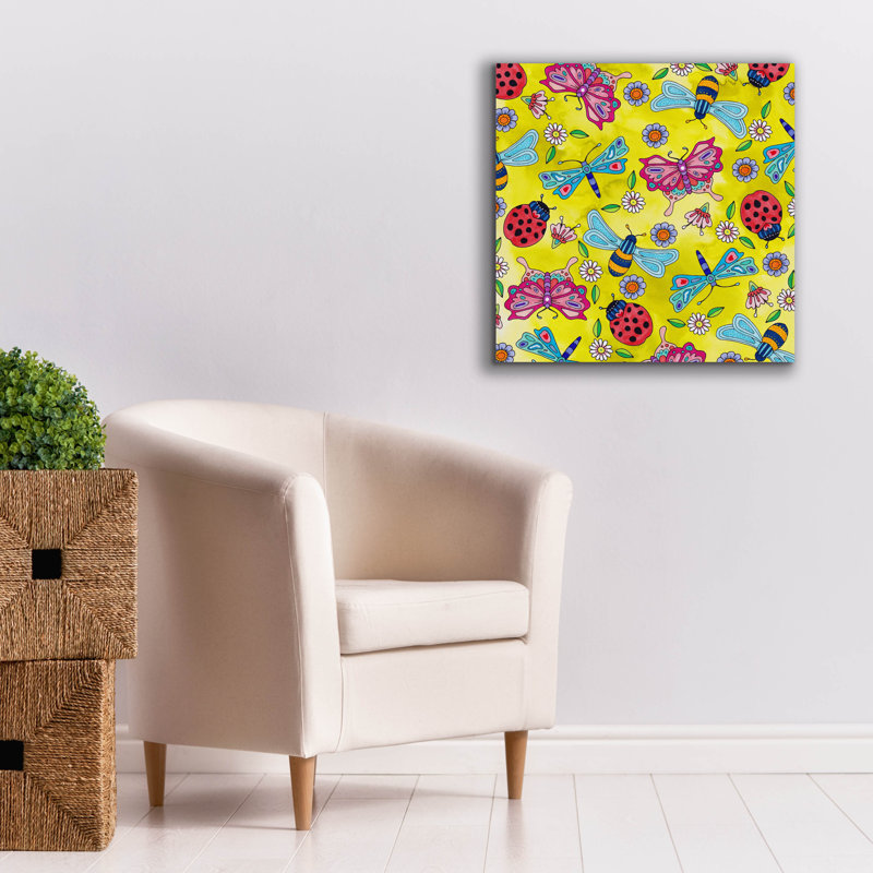 «Winged Things 30» par Hello Angel, art mural sur toile, H 26 po x l 26 po x P 1,5 po