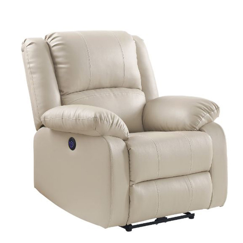 Fauteuil inclinable standard en similicuir de 37 po de large à dégagement zéro, Similicuir beige