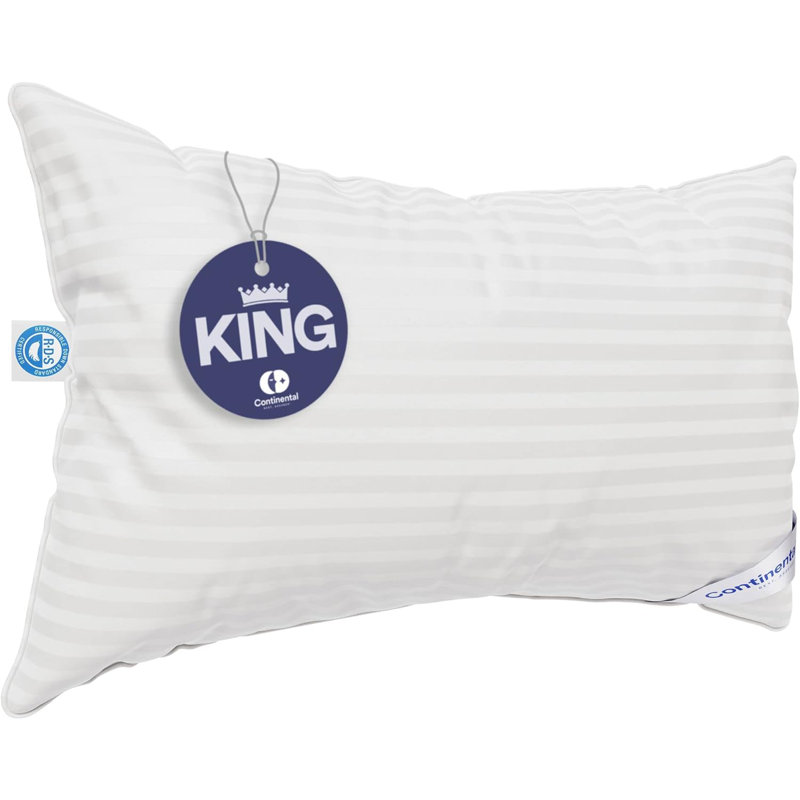 700 Fill Power 100% White Goose Down Bed Pillows 100% Cotton Firm, Medium and Plush (1 Pillow), Firm, King