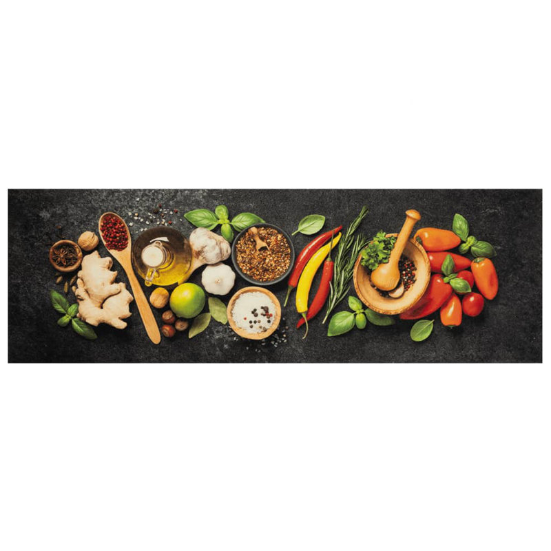Sabrie Water Resistant Kitchen Mat, 60 x 180 cm, spices