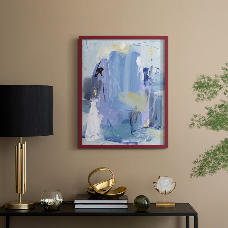The Whispering Sea II, reproduction encadrée - bois massif, H 30 po x l 24 po, Rouge