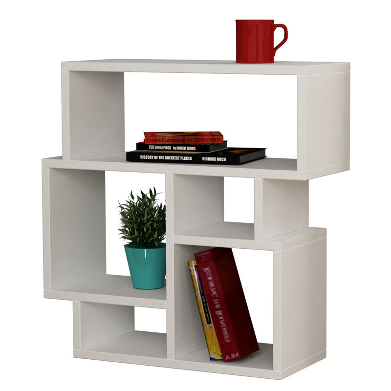 Airlia Floor Shelf End Table, White
