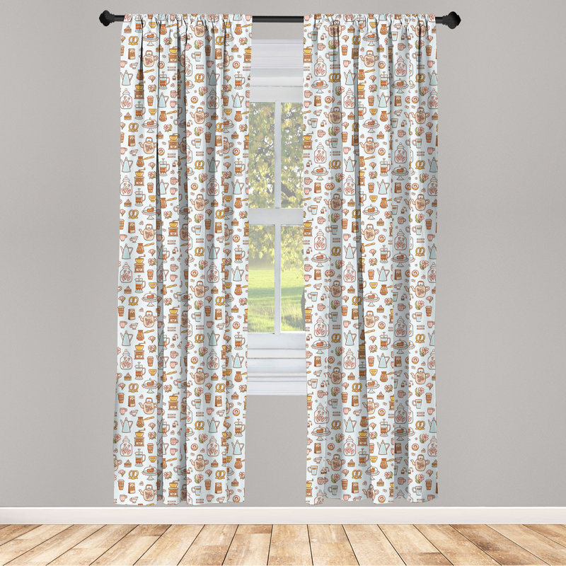 Semi Sheer Curtain Pair, 28" W x 63" L