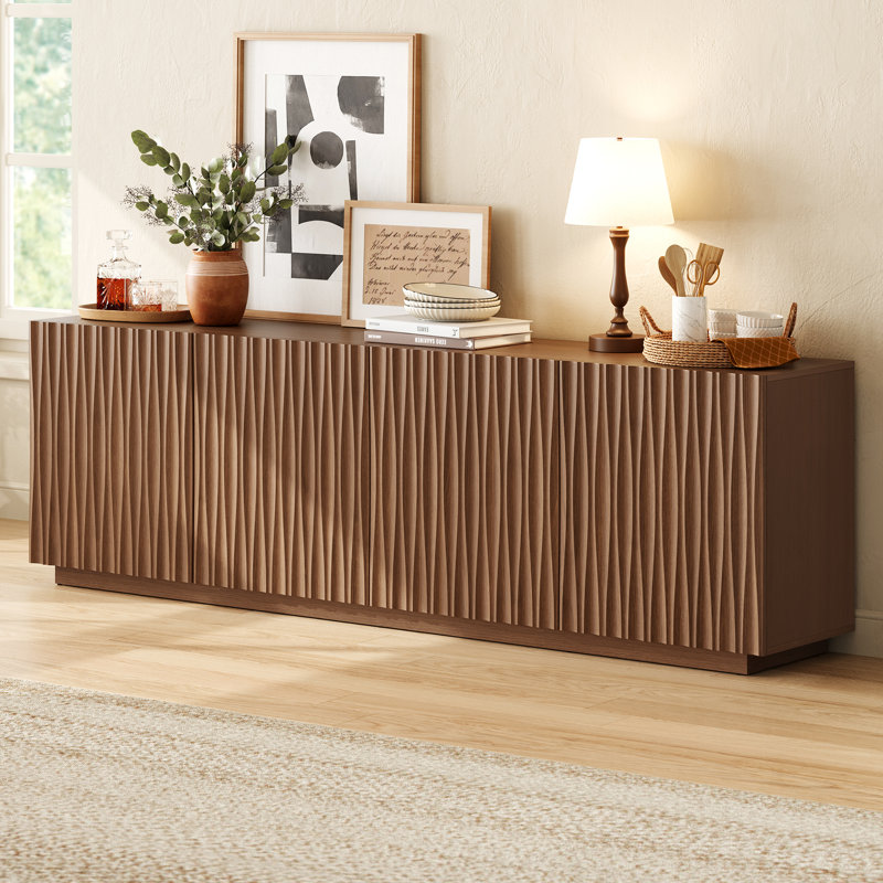 Console média Ridged Doors, Walnut