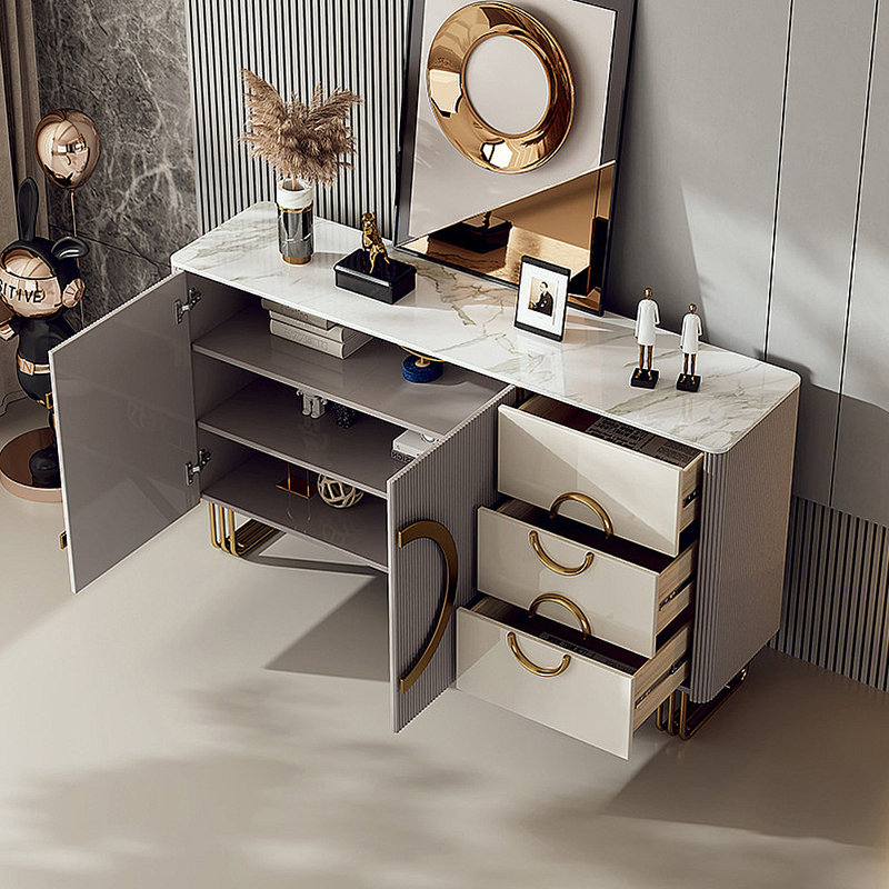 Modern simple side cabinet with storage function, 31.5" H x 62.99" W x 15.75" D