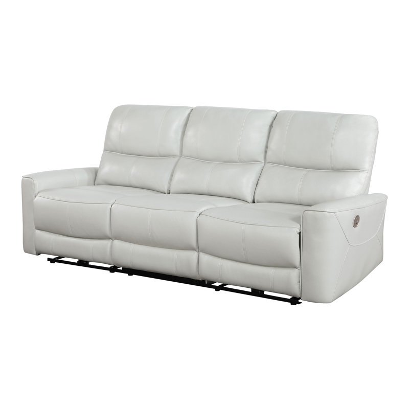 Upholstered Power Reclining Sofa, Gray