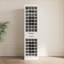Armoire à vin 32 bouteilles brun, noyer 17,8 po x P 15,95 po x H 35,43 po | Minimaliste | Panneau de particules et panneau de fibres à densité moyenne-697663170