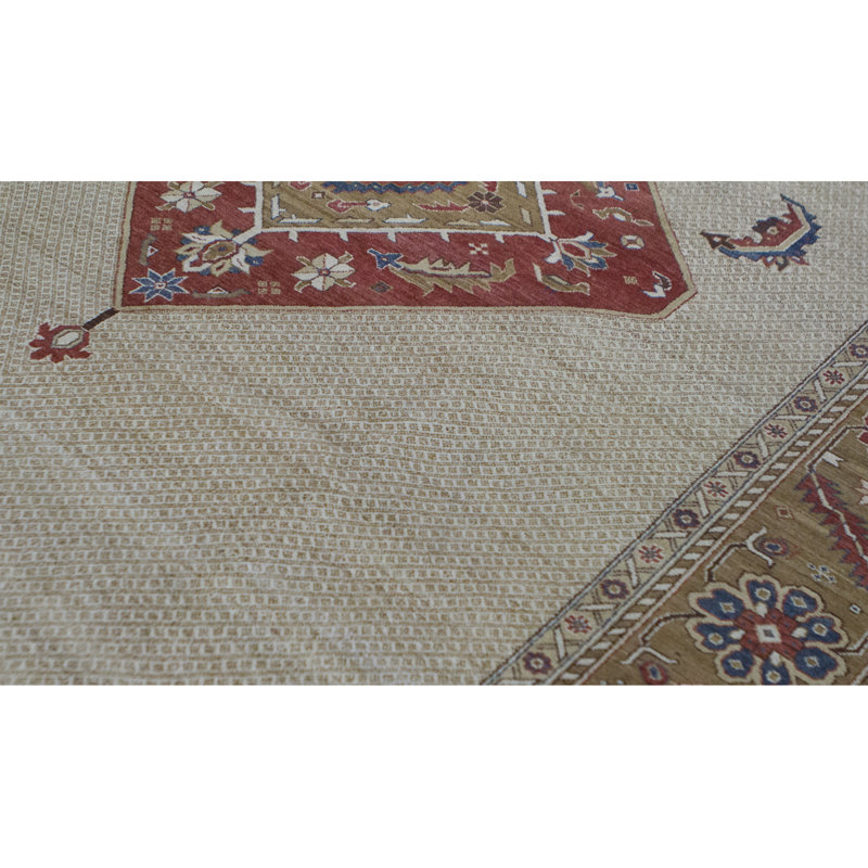 Tapis ivoire et brun noué à la main de haute qualité Sultanabad