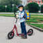 Scooters pour enfants d'extérieur en acier rouge, 12,5 x 5,4 x 13,6 po, avec conception réglable