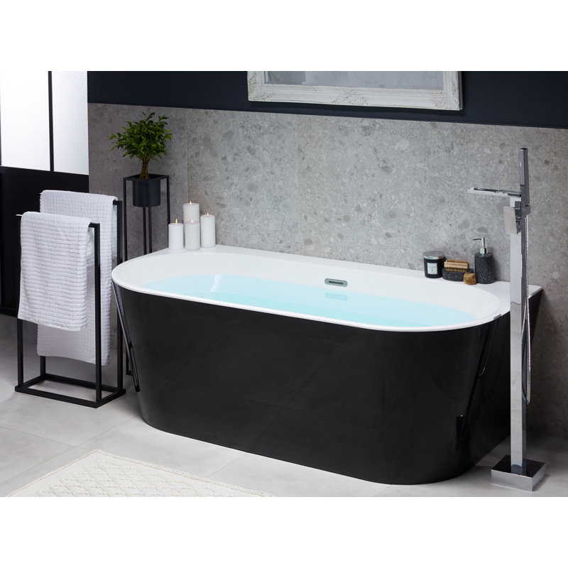 Davy 1700mm x 800mm Acrylic Bathtub with Tap, Black