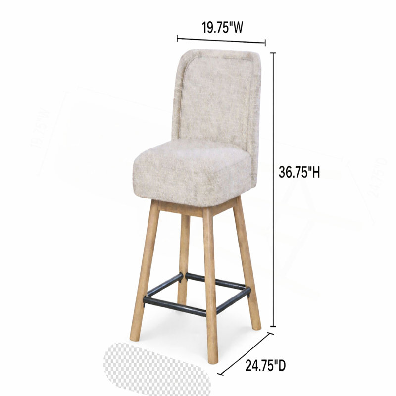 Tabouret pivotant à hauteur de comptoir (ensemble de 2)
