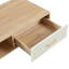 Table basse rectangulaire avec pieds en bois massif, tiroir coulissant pour le rangement, table moderne pour le salon, couleur bois naturel-861914955