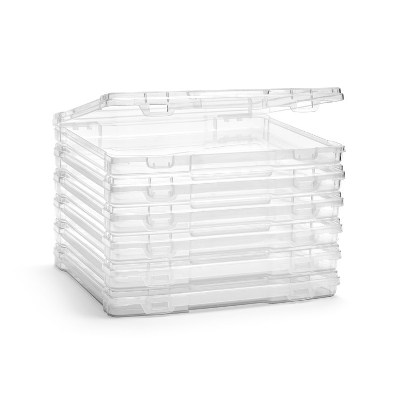 Sorbus Clear Stackable Project Case 6 Pack, Slim