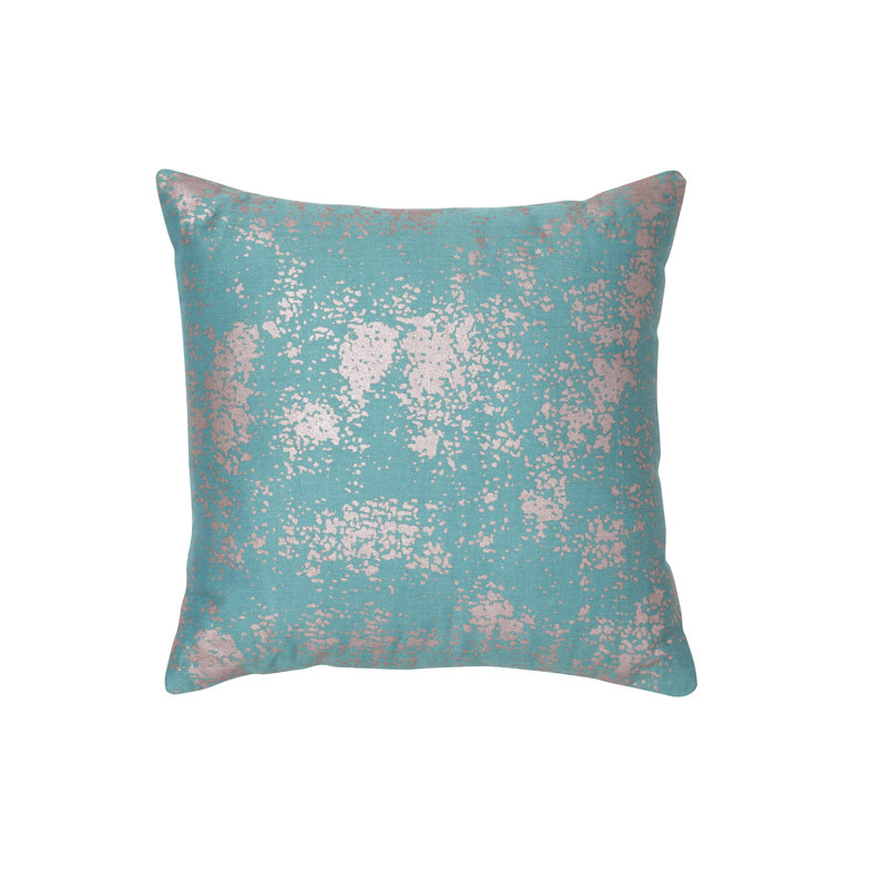 Amelie Cotton Blend Geometric Shapes Duvet Cover Set - Modern Design - Bedding, Teal, 30cm H x 30cm W