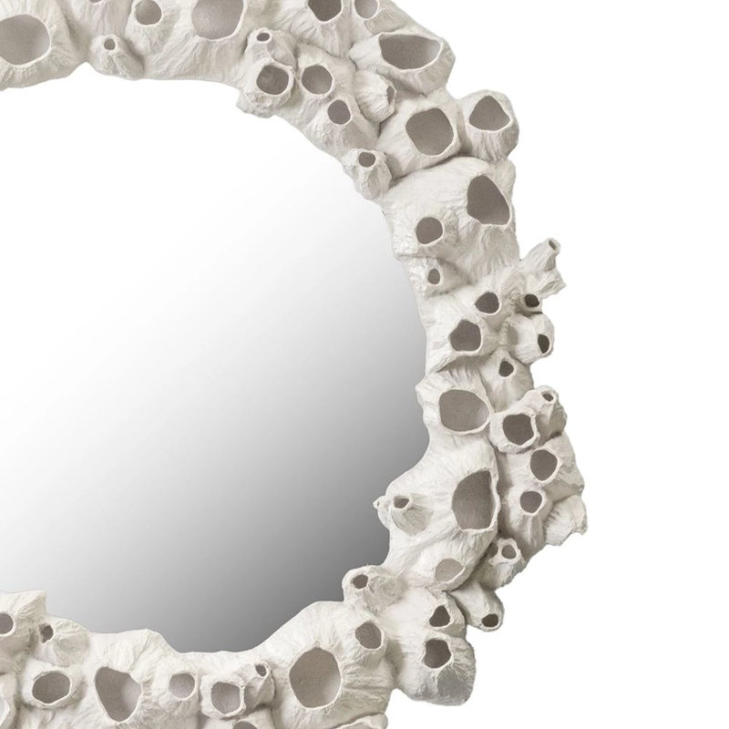 Barnacle Wall Mirror, 42" H x 37.75" W, Cream