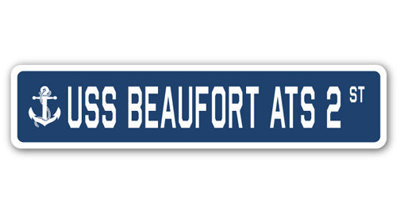 Plaque de rue Beauts Ats 2 en plastique robuste 4 po x 18 po