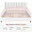  Cahlin King Storage Bed Frame Velvet Upholstered Platform Bed with 4 Storage Drawer, Adjustable Headboard and Wood Slat Support, White-868382090-813259940