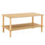 Table basse de salon 2, de forme rectangulaire, en bois massif +, stable et durable, facile à assembler rapidement, housse de protection de plancher incluse avec tablette ouverte, matériaux,