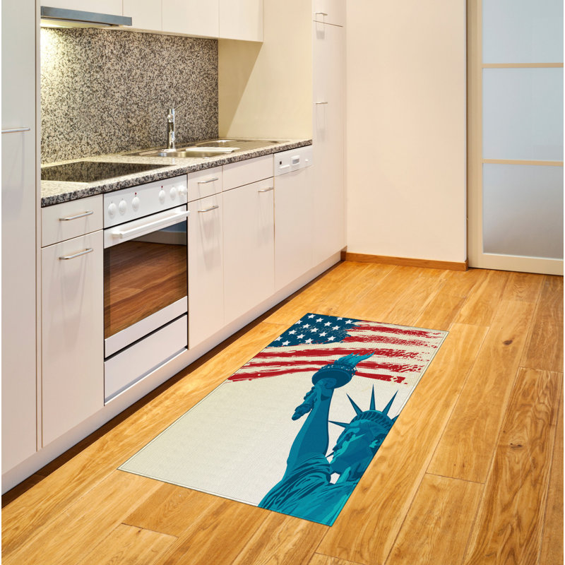 Tapis décoratif en polyester à haute densité à longs fils American, Rectangle 2 pi 7 po x 5 pi