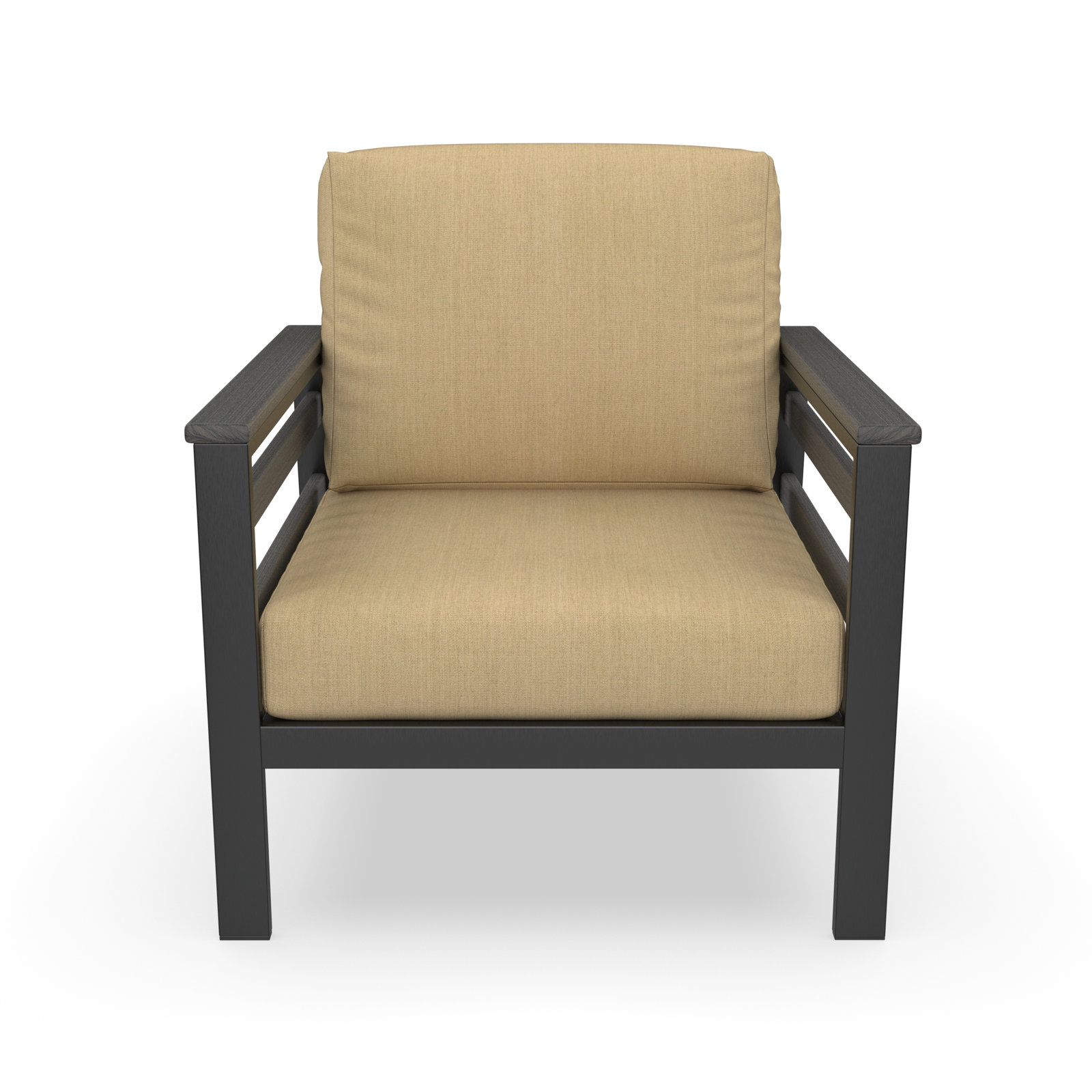 Townsend Patio Chair with Sunbrella® Cushions, Gray, Sunbrella Cavnas Heather Beige