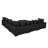 Large Seating Corduroy Modular Sleeper Sectional-1509912018