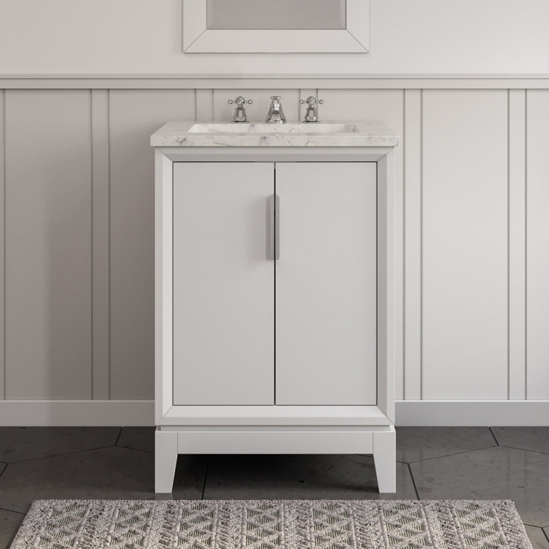 24" Single Bathroom Vanity Set, White