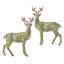 Cerf antique en résine 17,5 po 