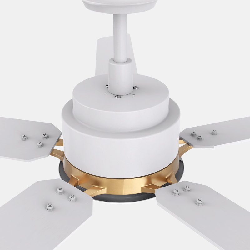 11"  5 - Blade Smart Standard Ceiling Fan with Light Kit Included