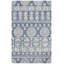 Tapis bleu / ivoire en laine / coton touffeté à la main Leavens-1106862856