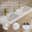 Meuble-lavabo spacieux à double finition chêne, bois d'ingénierie, décor de salle de bain contemporain